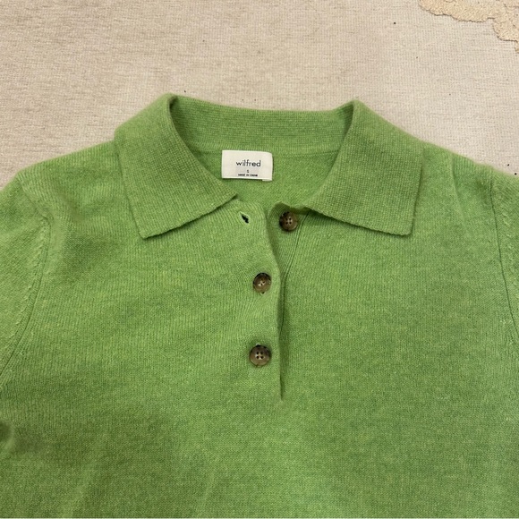 Wilfred Green Cashmere Sweater - Picture 3 of 4